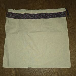 TORY BURCH Dust Bag Cream  Purple Geometric Trim